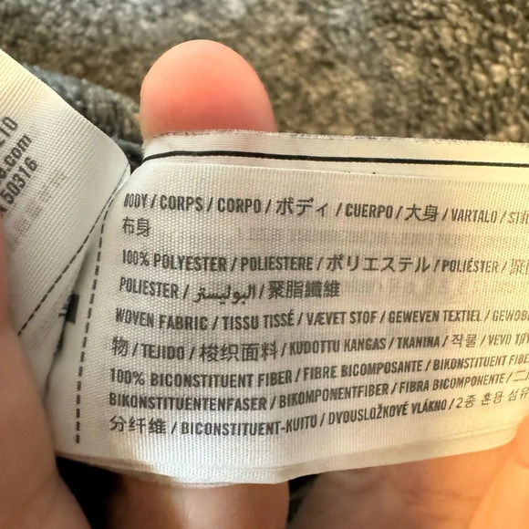 Abercrombie Fitch Womens Quilted Fleece Tear‎ Away Mock Neck Jacket M Black/Gray - Picture 4 of 7